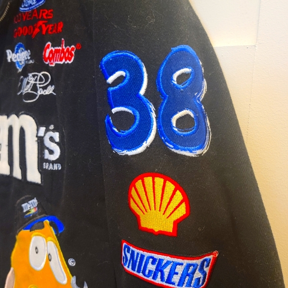 Vintage woman jean racing jacket size Medium - Picture 4 of 7